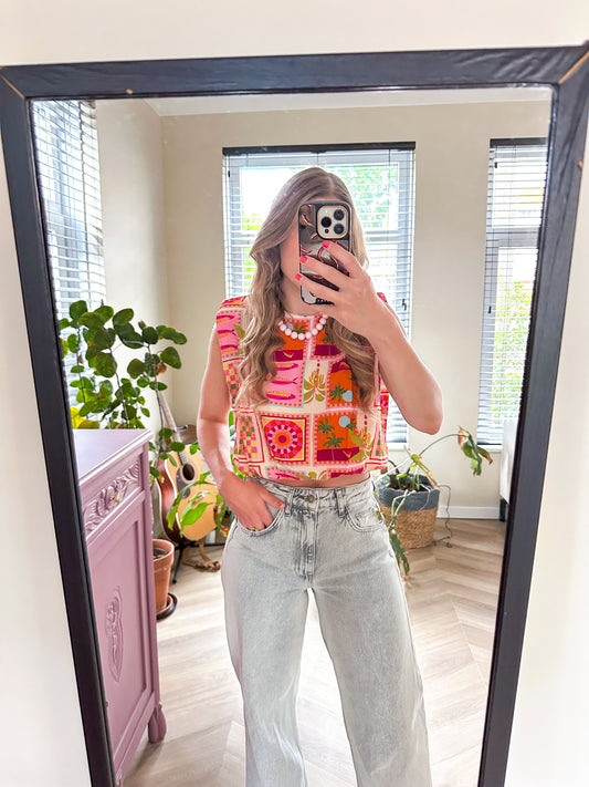 Mediterranean sun top roze