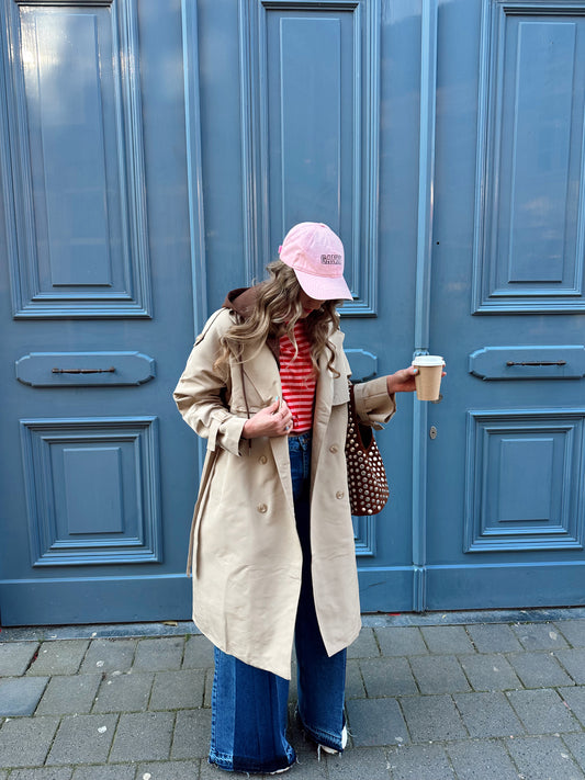 Trenchcoat met capuchon bruin