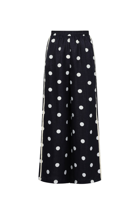 Lyla polkadot pantalon zwart