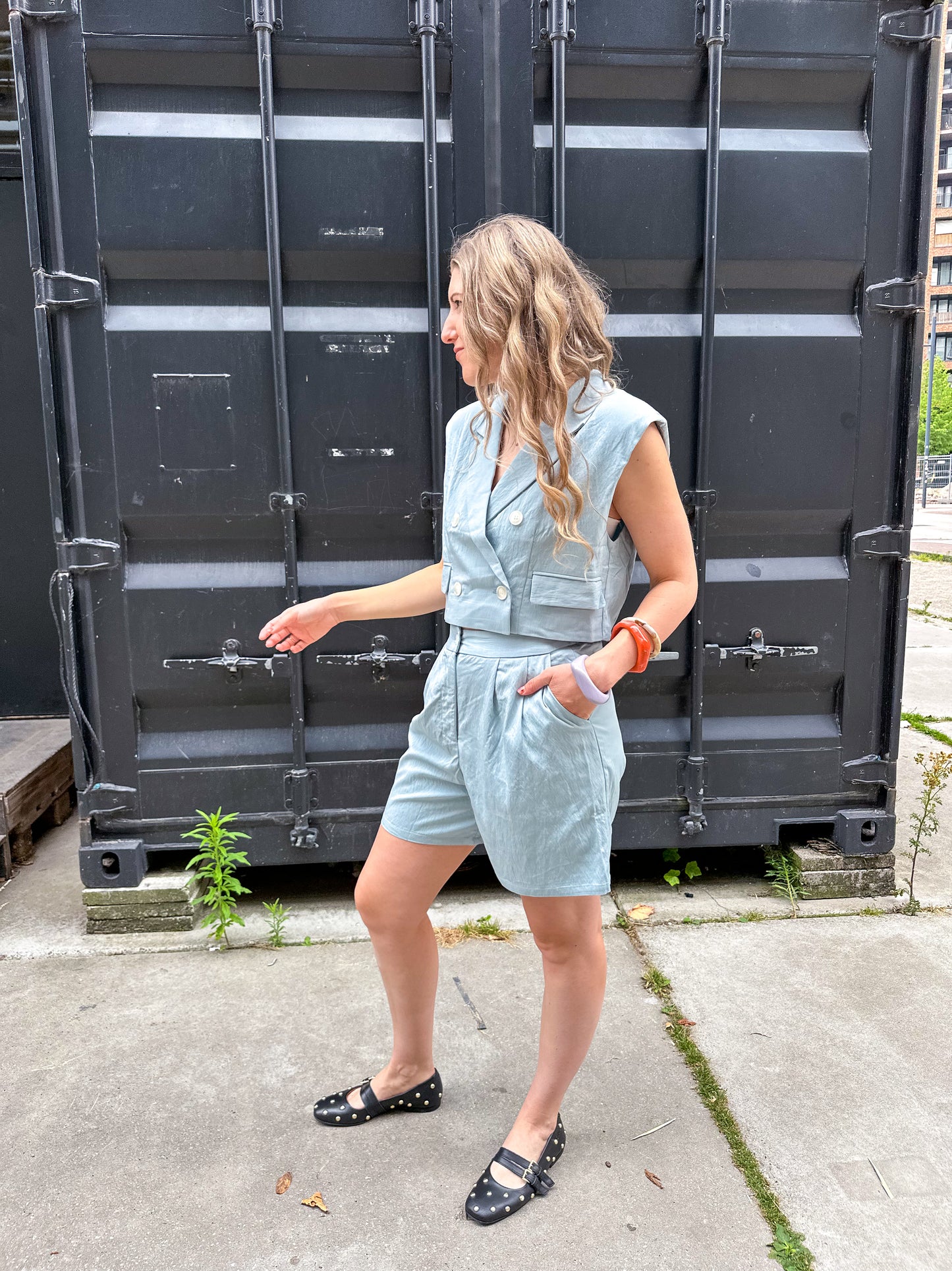 Elize gilet blauw