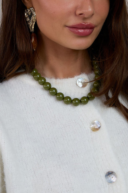 Color beads ketting groen