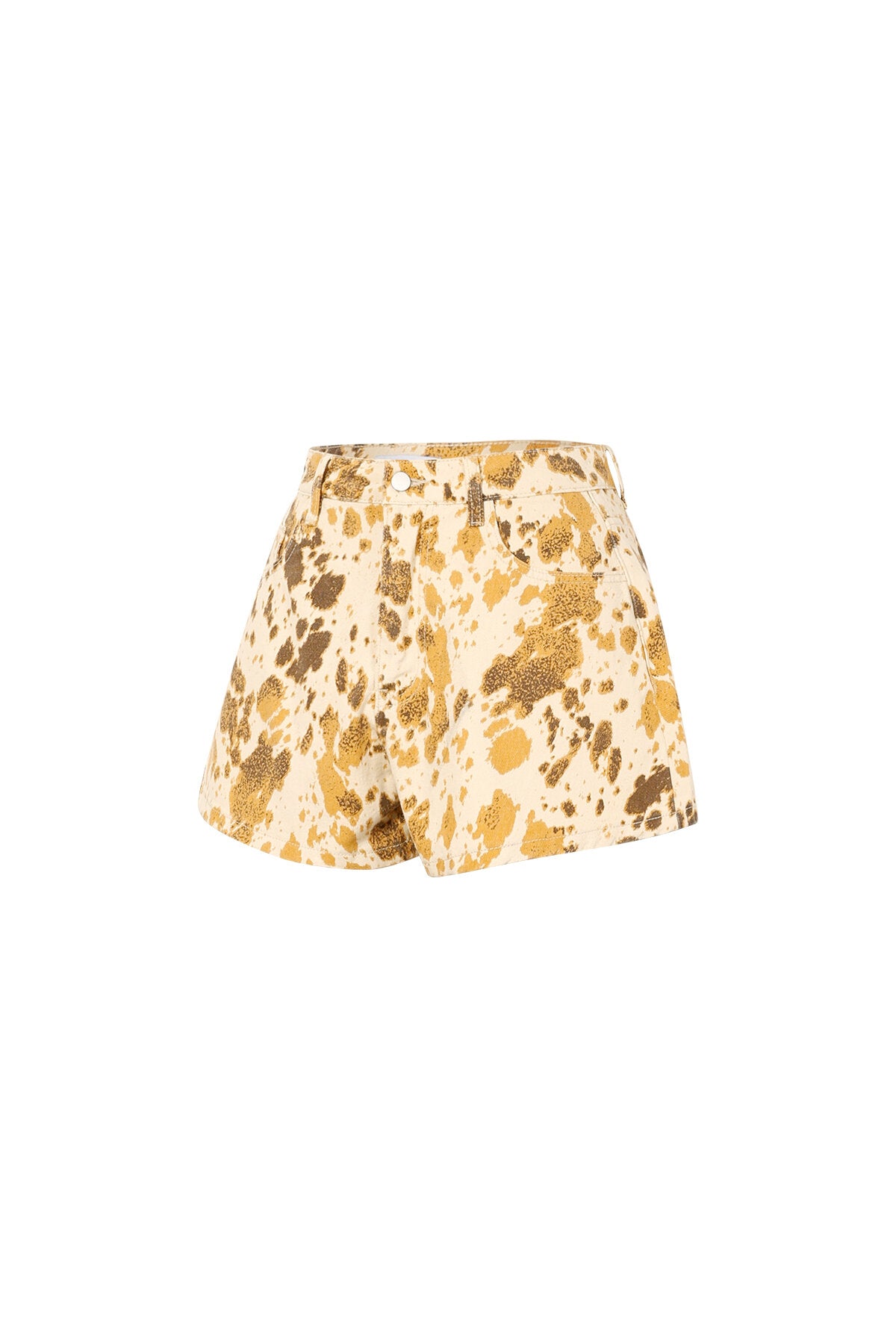 Rachel denim shorts print beige