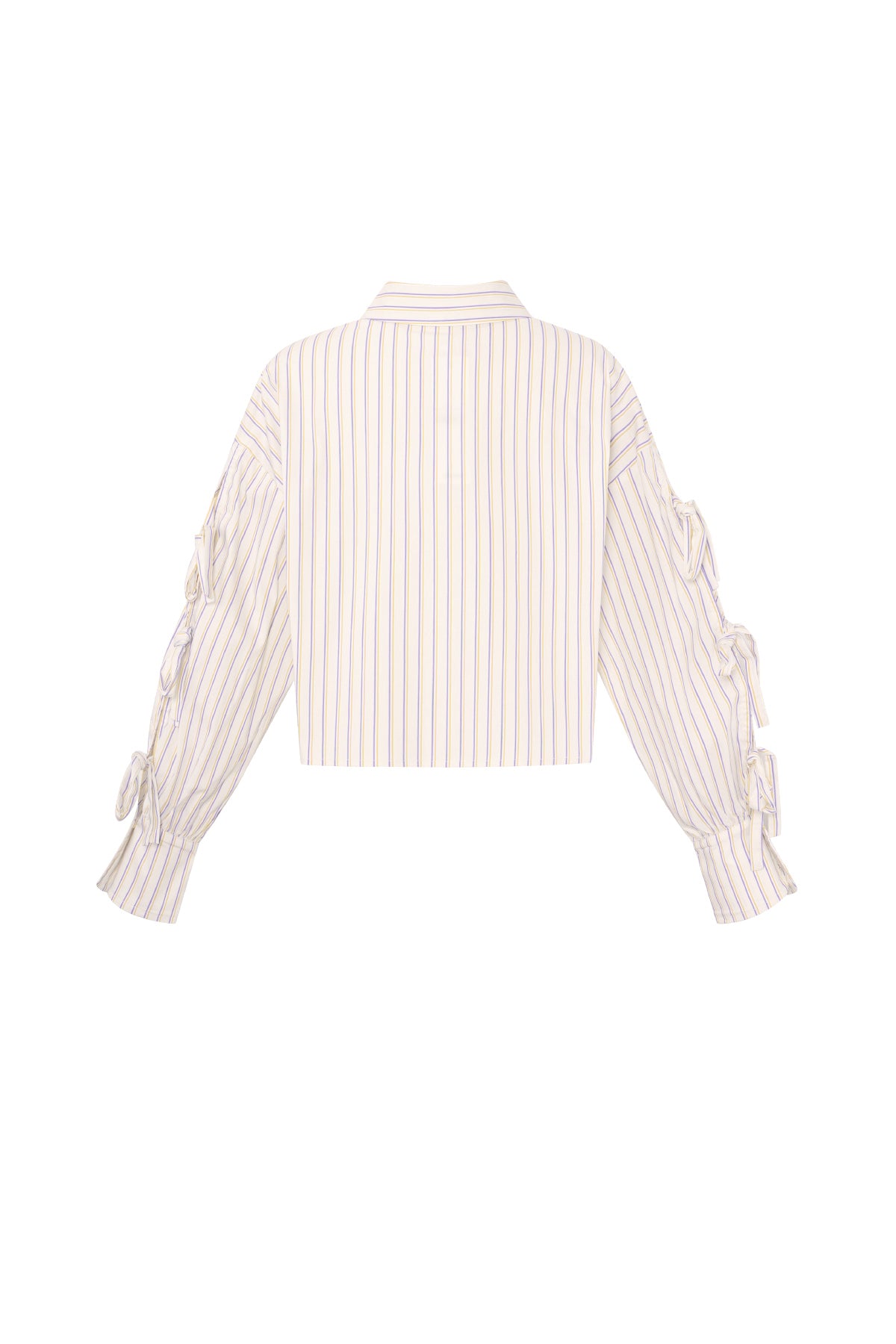 Gestreepte blouse met strikken
