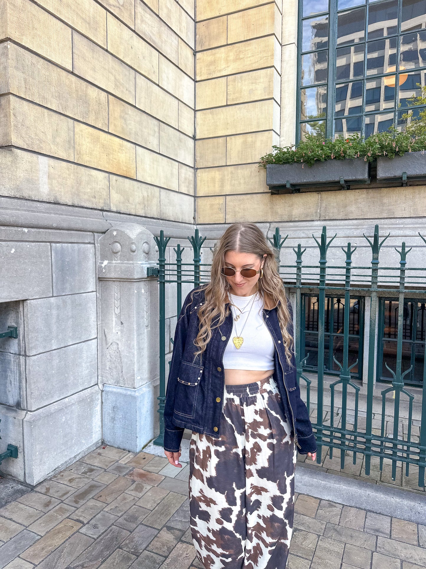 Noor denim studs jacket