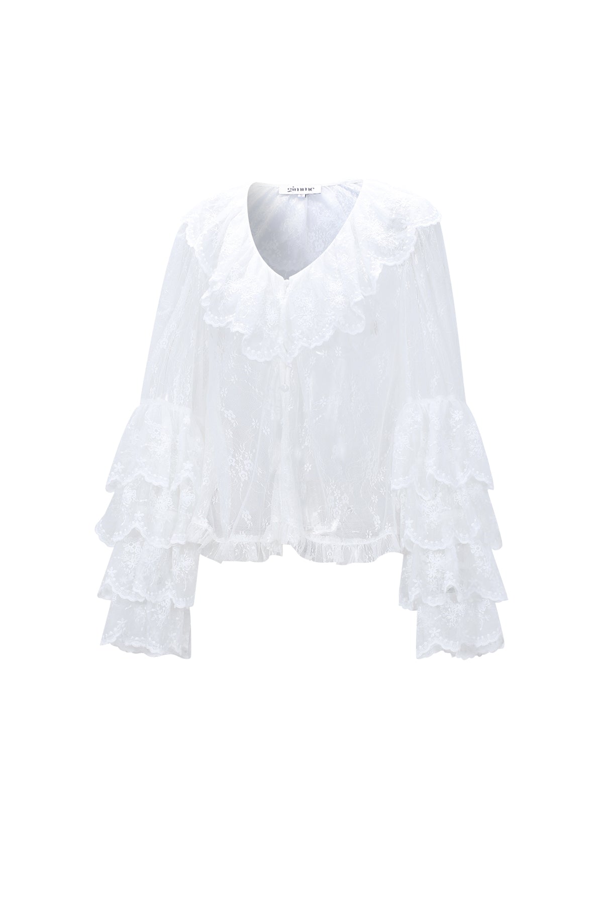 Bonnie kanten top met ruffles