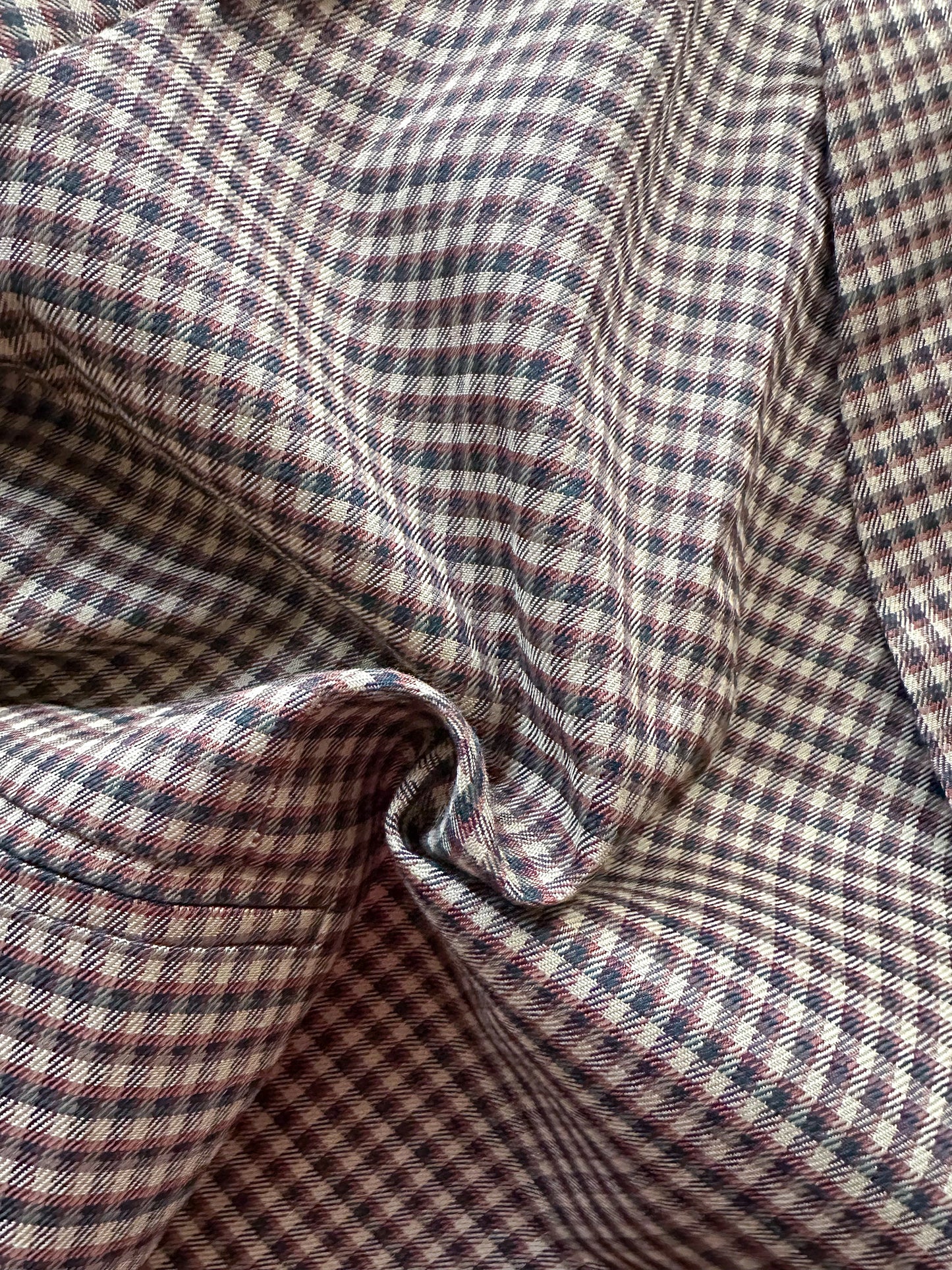 Boxy oversized blazer checkered bruin