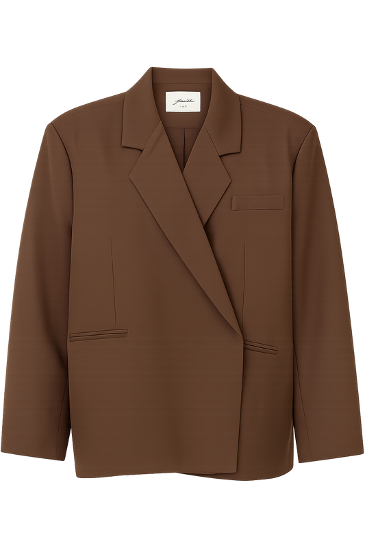 Boxy oversized blazer bruin