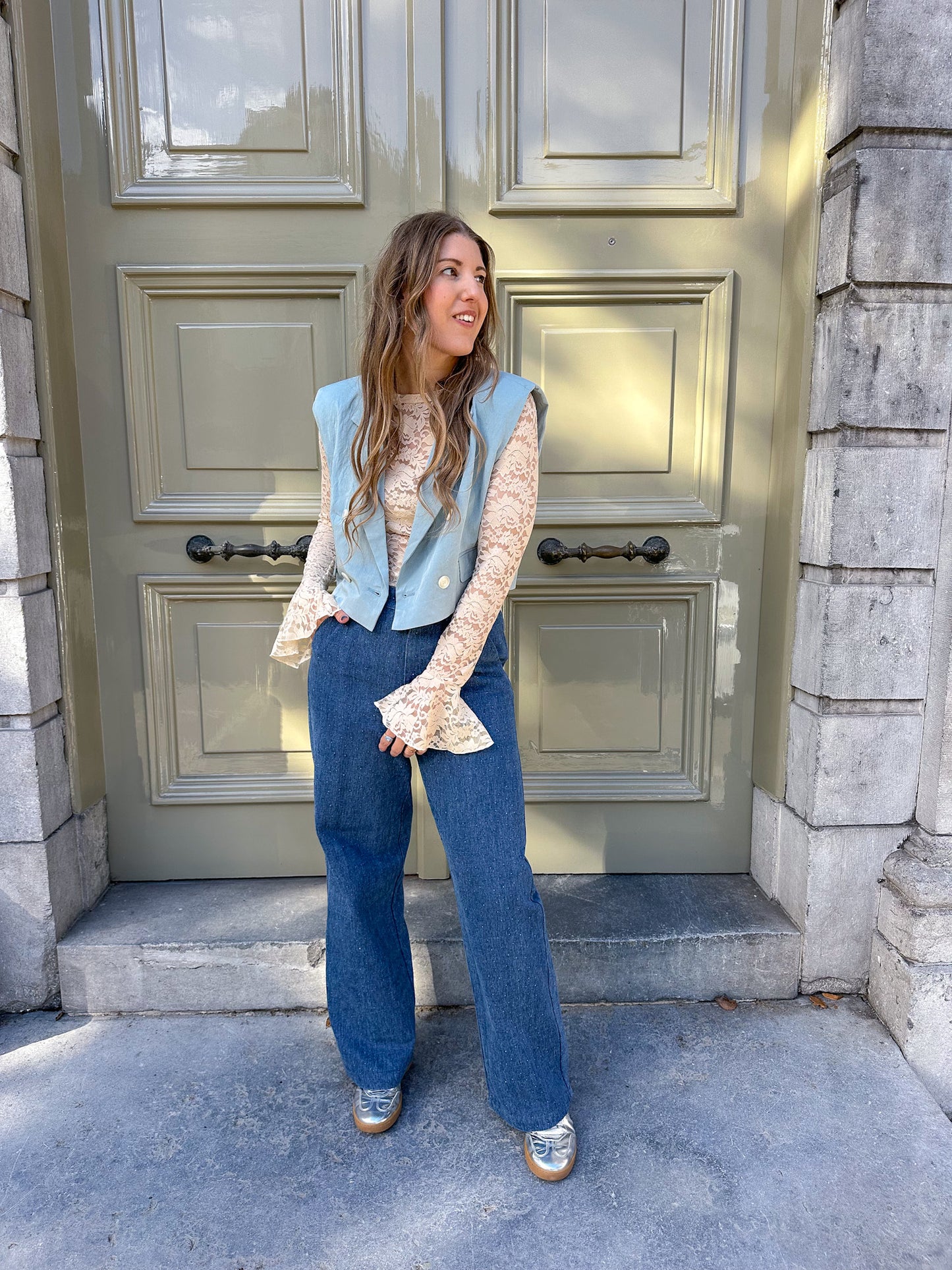 Elize gilet blauw