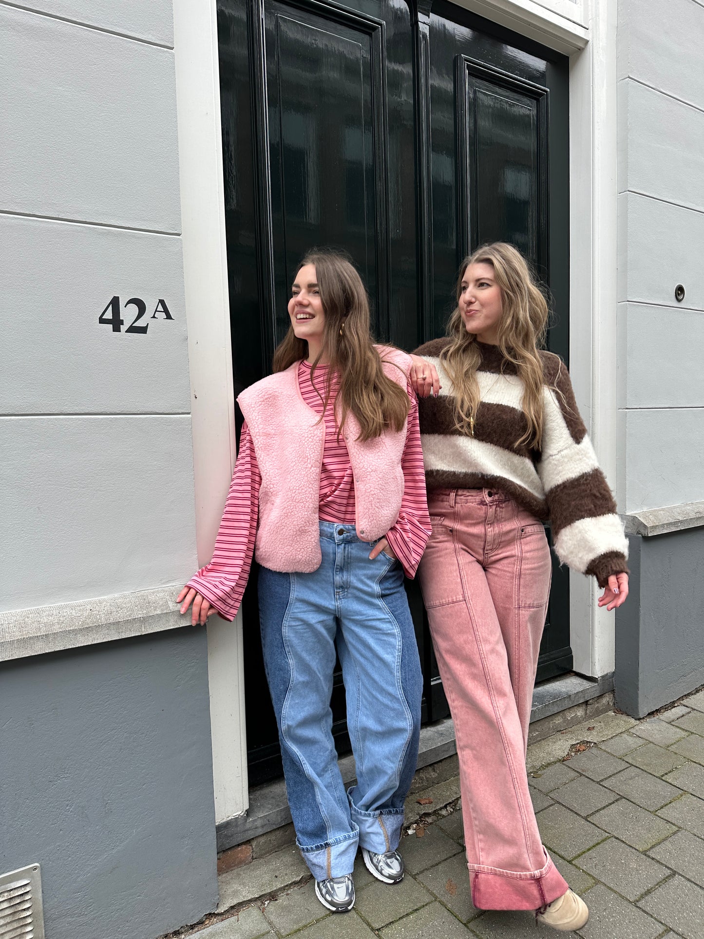 Jill teddy gilet roze