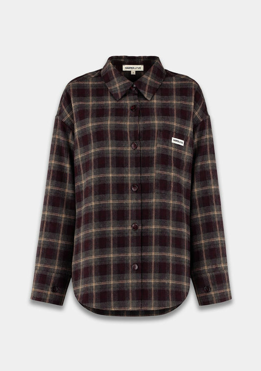 Harper & Yve Jella checkered oversized blouse