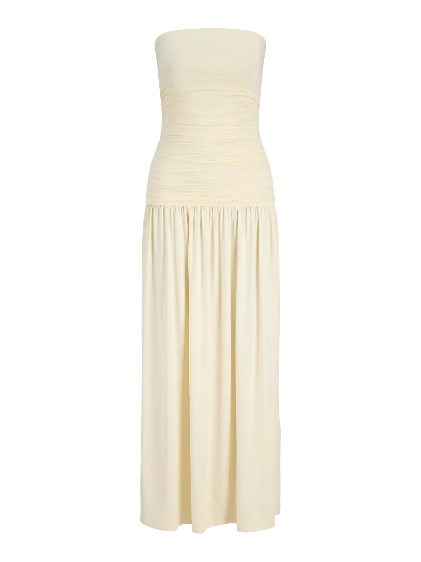 Iris bandeau dress lang butter yellow