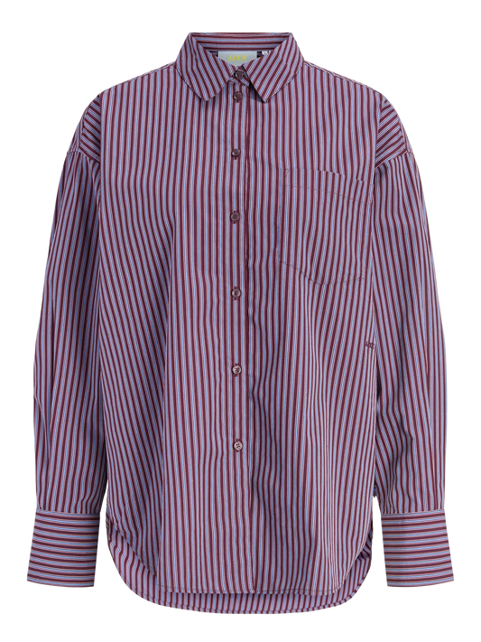 Jamie strepen blouse bordeaux