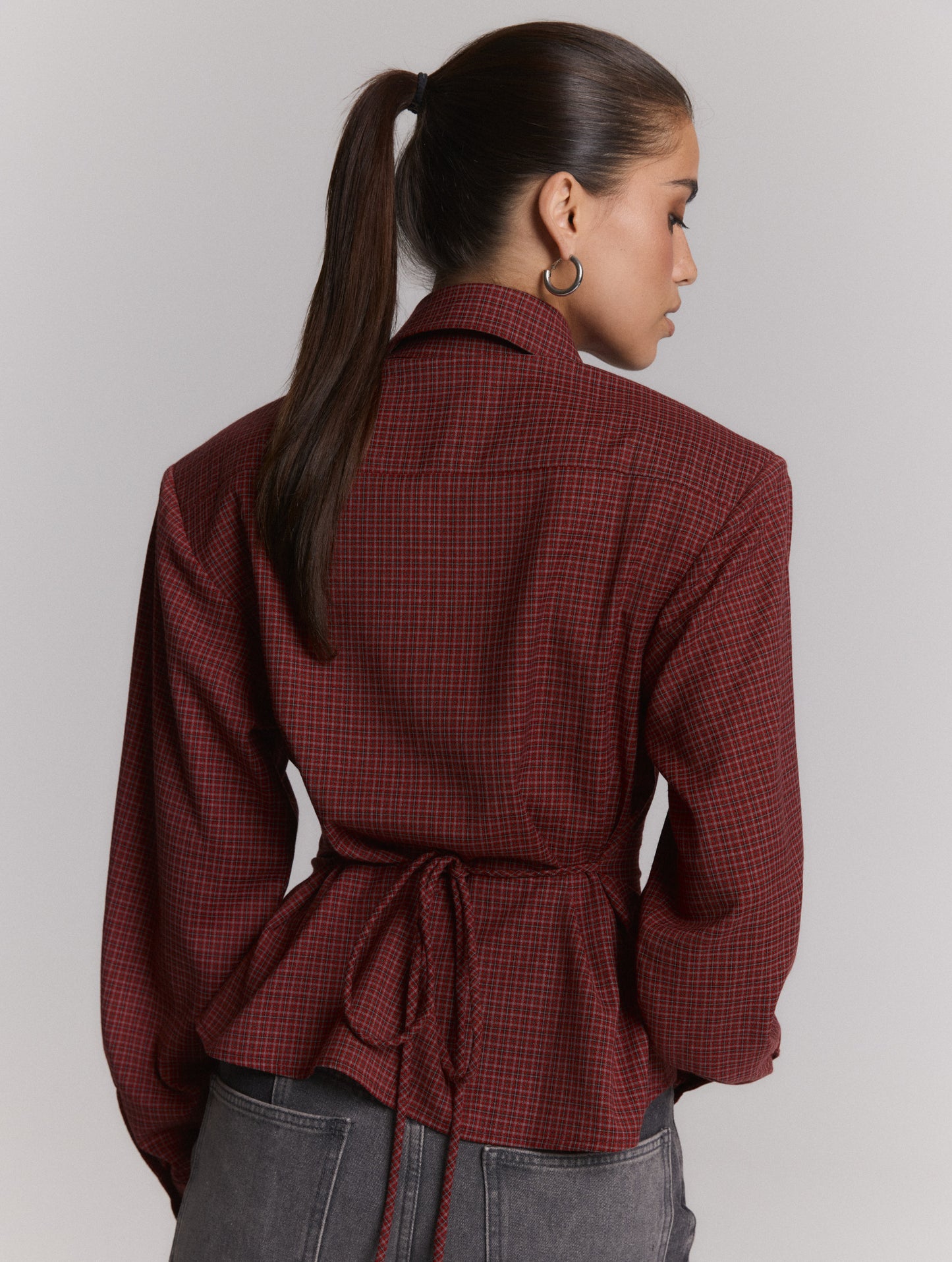 Refined Department PRESLEY checkered blouse rood