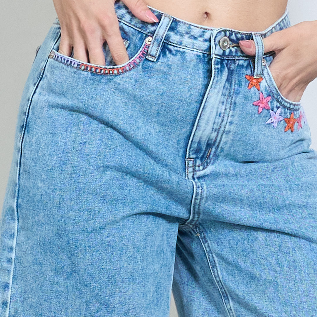 Denim bermuda shorts