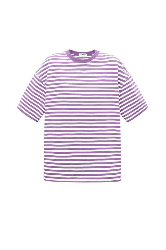 Loes t-shirt met strepen lila