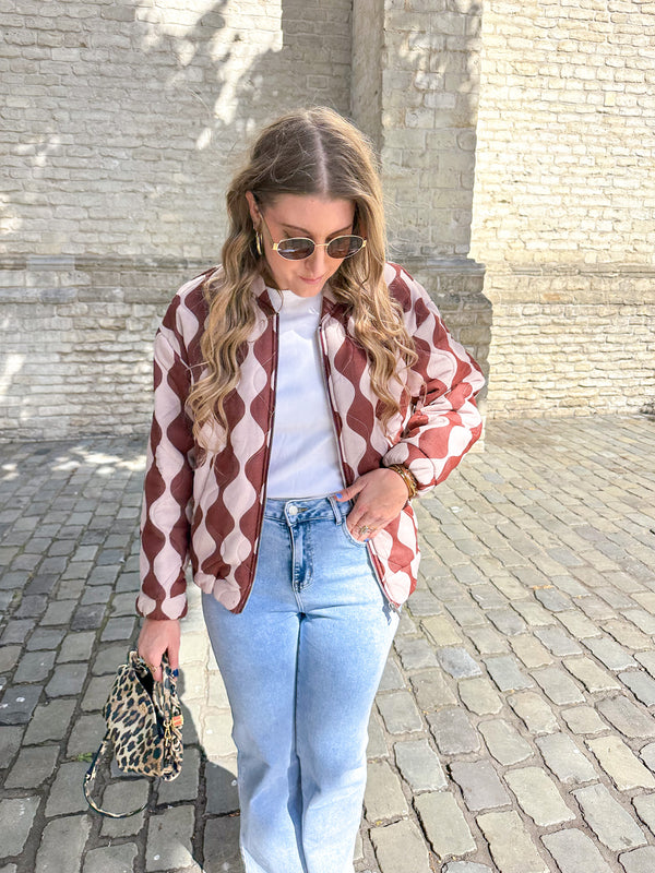 Wavy bomber brown