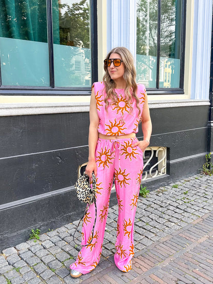 Wavy sun broek roze