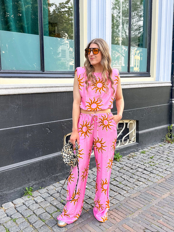 Wavy sun broek roze