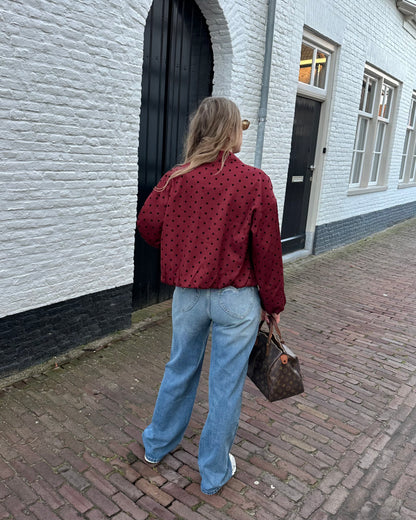 Amour straight leg jeans met hearts