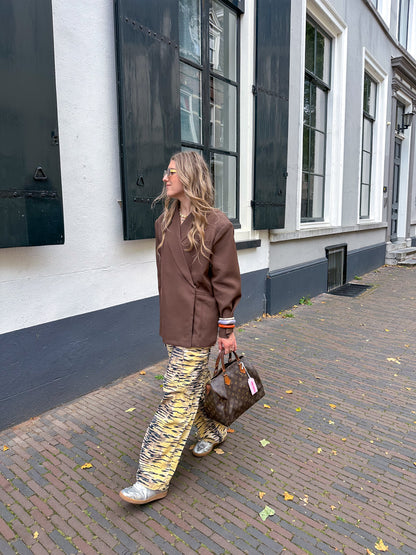 Boxy oversized blazer bruin