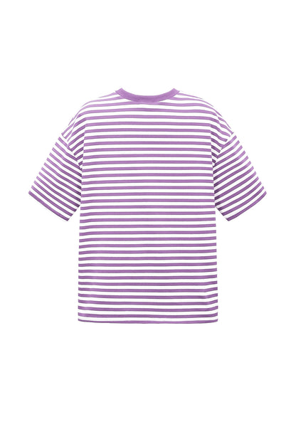 Loes t-shirt met strepen lila