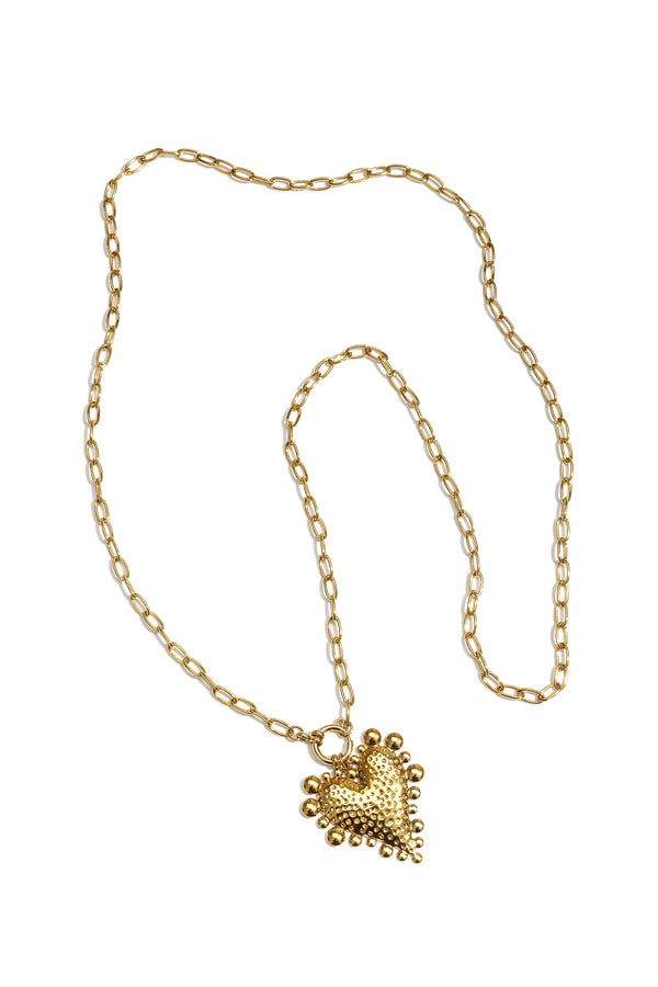 Don't break my heart necklace lang goud