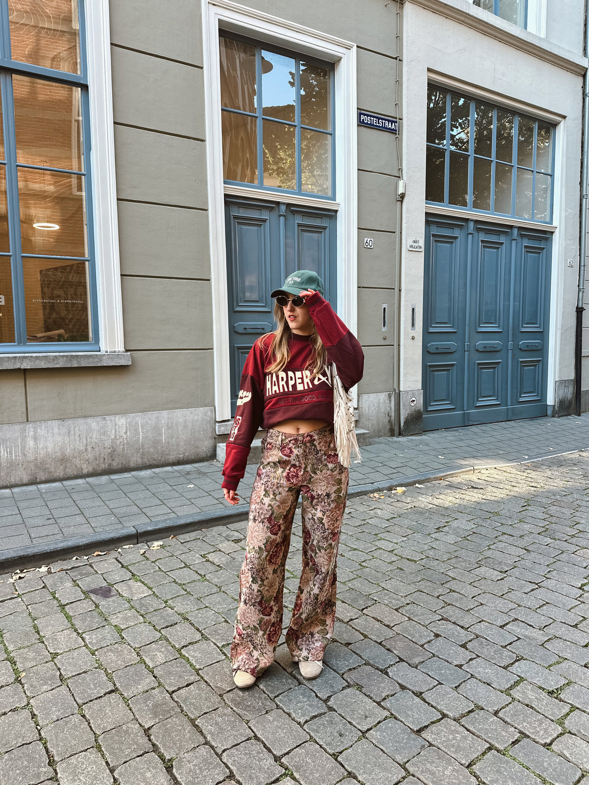 Zoe Julia wide leg broek vintage flowers