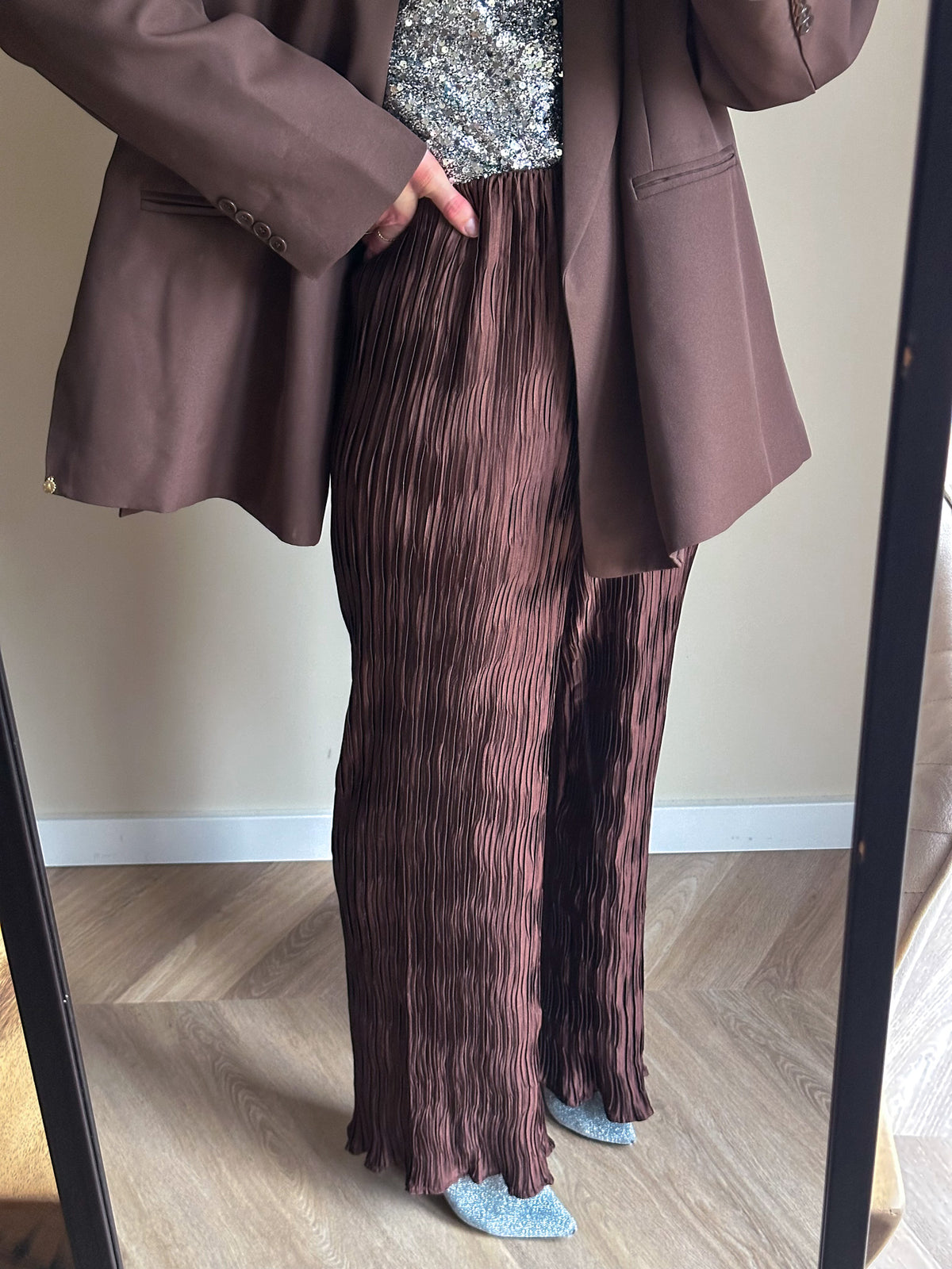 Liz wide leg pants brown