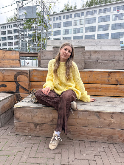 Nova cable knit geel