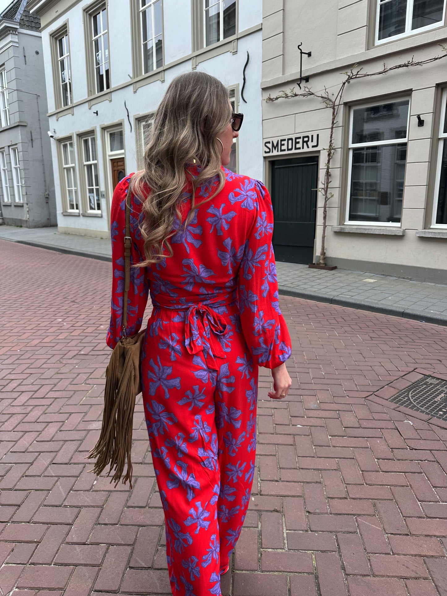 Harper & Yve Flora wikkel top rood