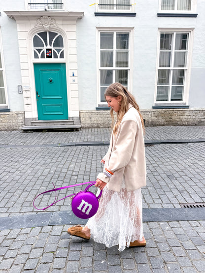 Boxy oversized blazer taupe