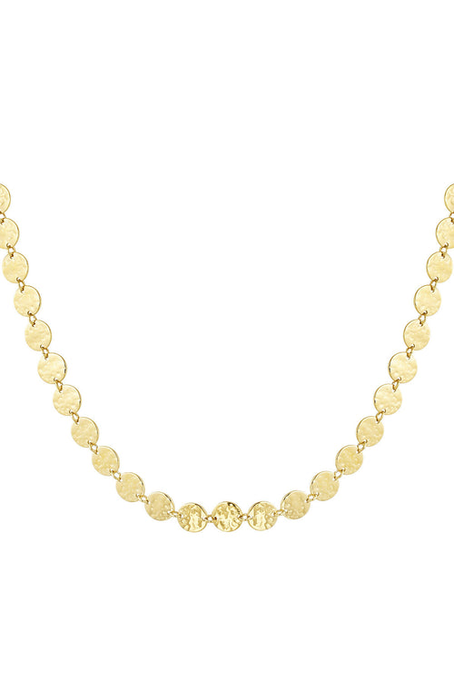Billionaire korte chain ketting met muntjes gold