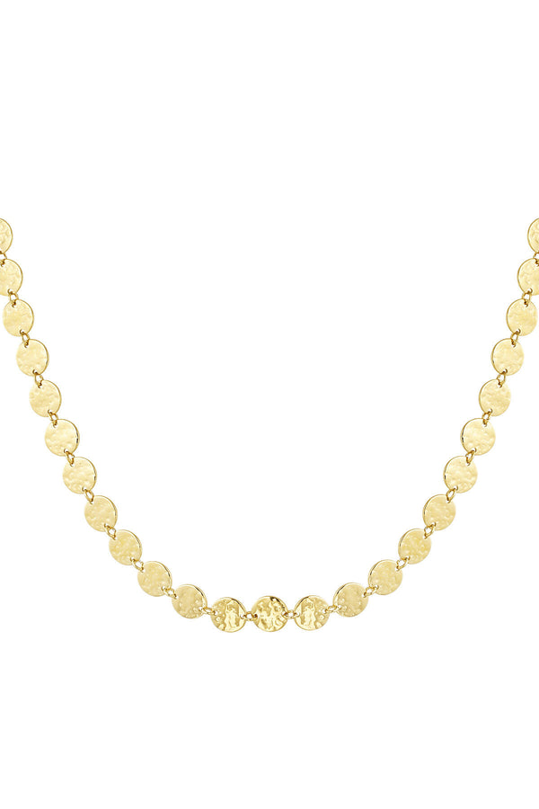 Billionaire korte chain ketting met muntjes gold
