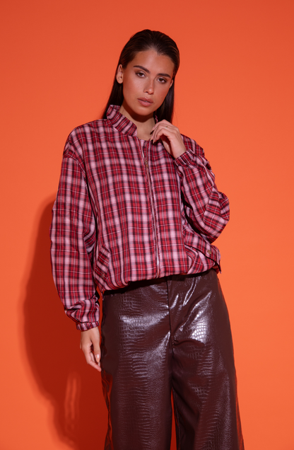 Studio Amaya Check bomer jasje