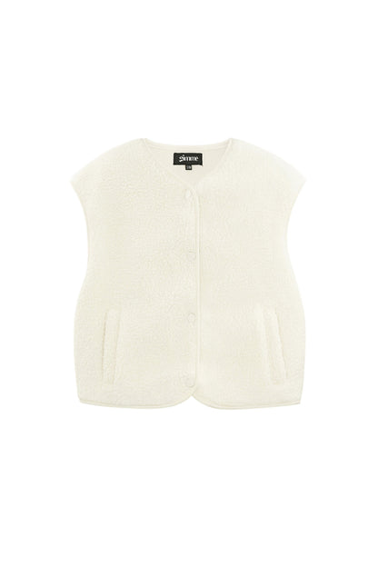 Jill teddy gilet cow print