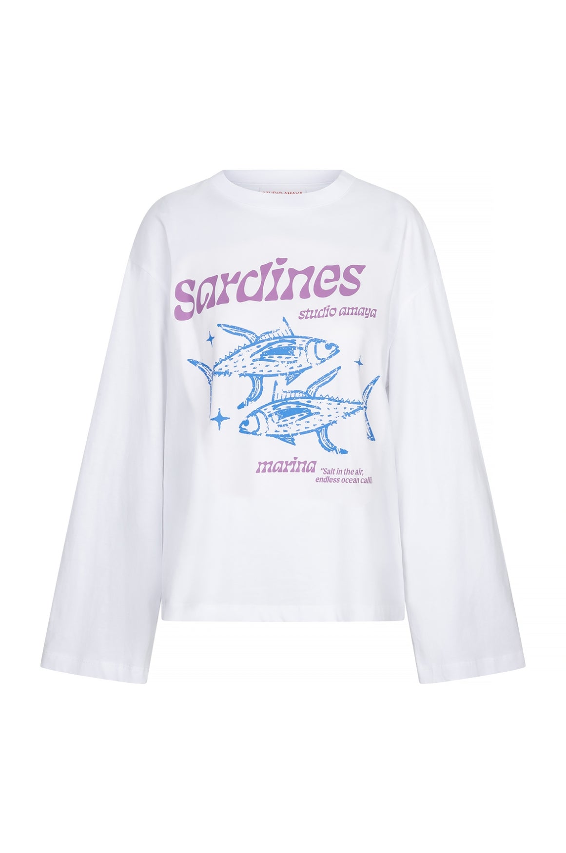 Studio Amaya Sardines longsleeve print wit
