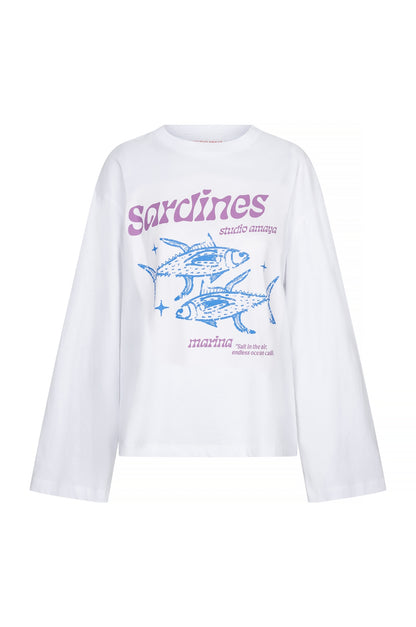 Studio Amaya Sardines longsleeve print wit