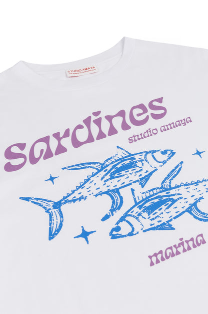 Studio Amaya Sardines longsleeve print wit