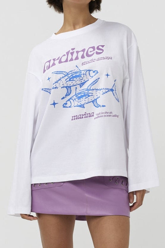 Studio Amaya Sardines longsleeve print wit