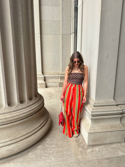Harper & Yve Meike pants stripes rood