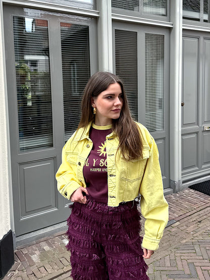 Harper & Yve Willow denim jacket geel
