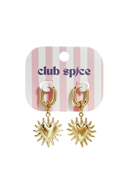 It is getting hot in here oorbellen hearts and sunbeams