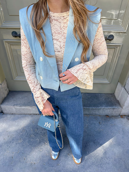 Elize gilet blauw