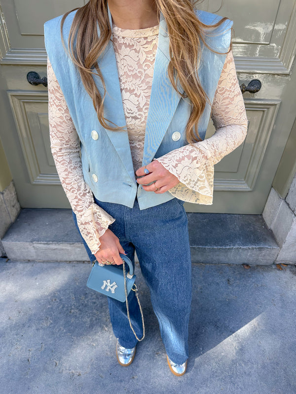 Elize gilet blauw