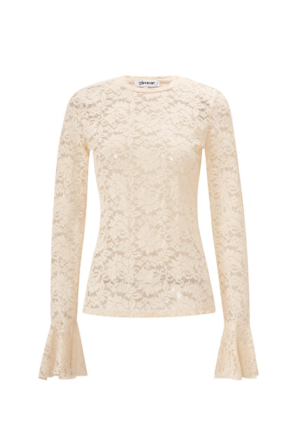Lace top creme