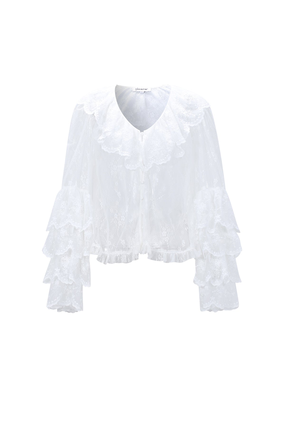 Bonnie kanten top met ruffles