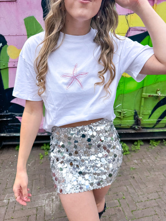 Beach waves t-shirt roze