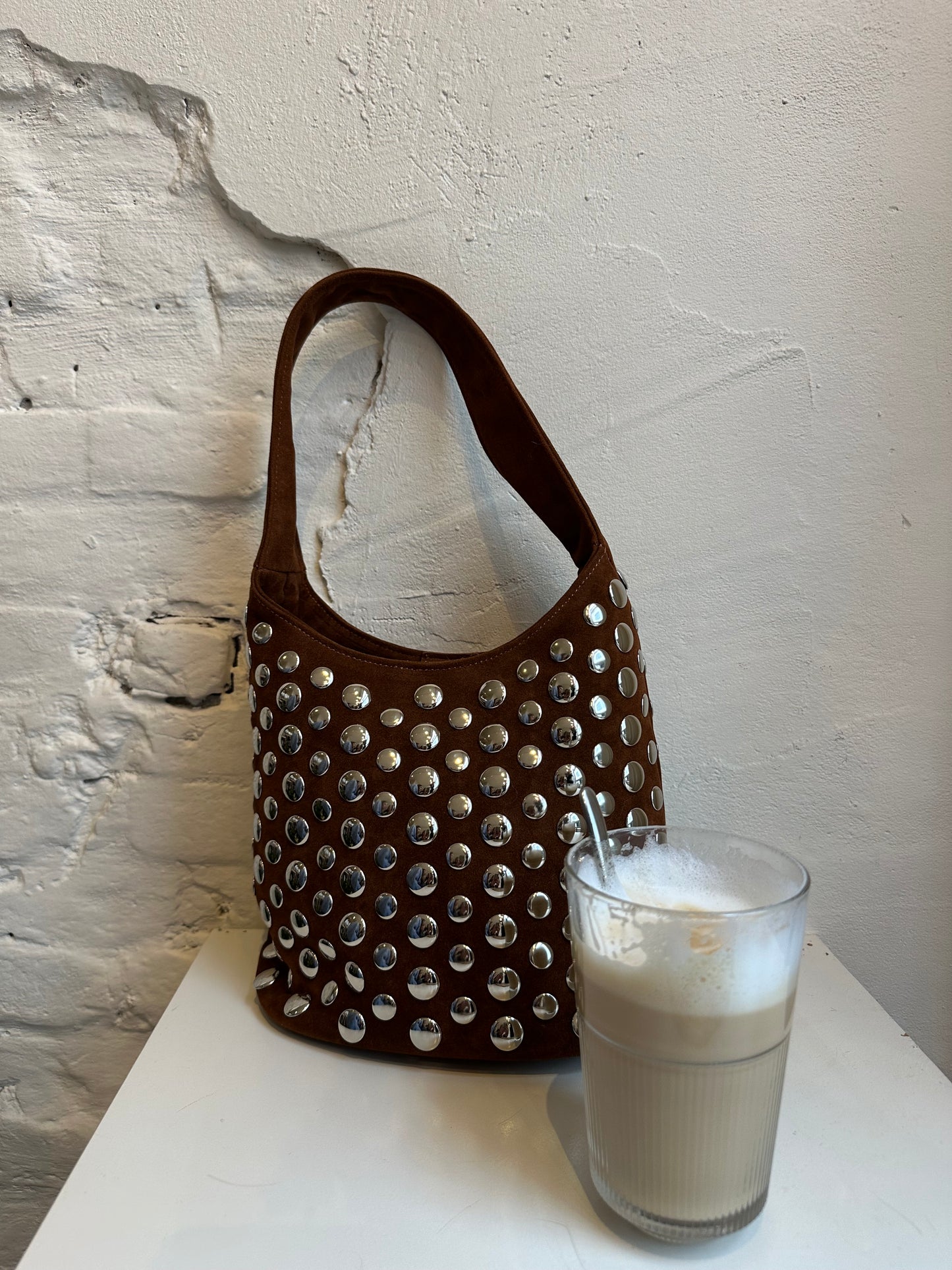 Roos tas studs suede