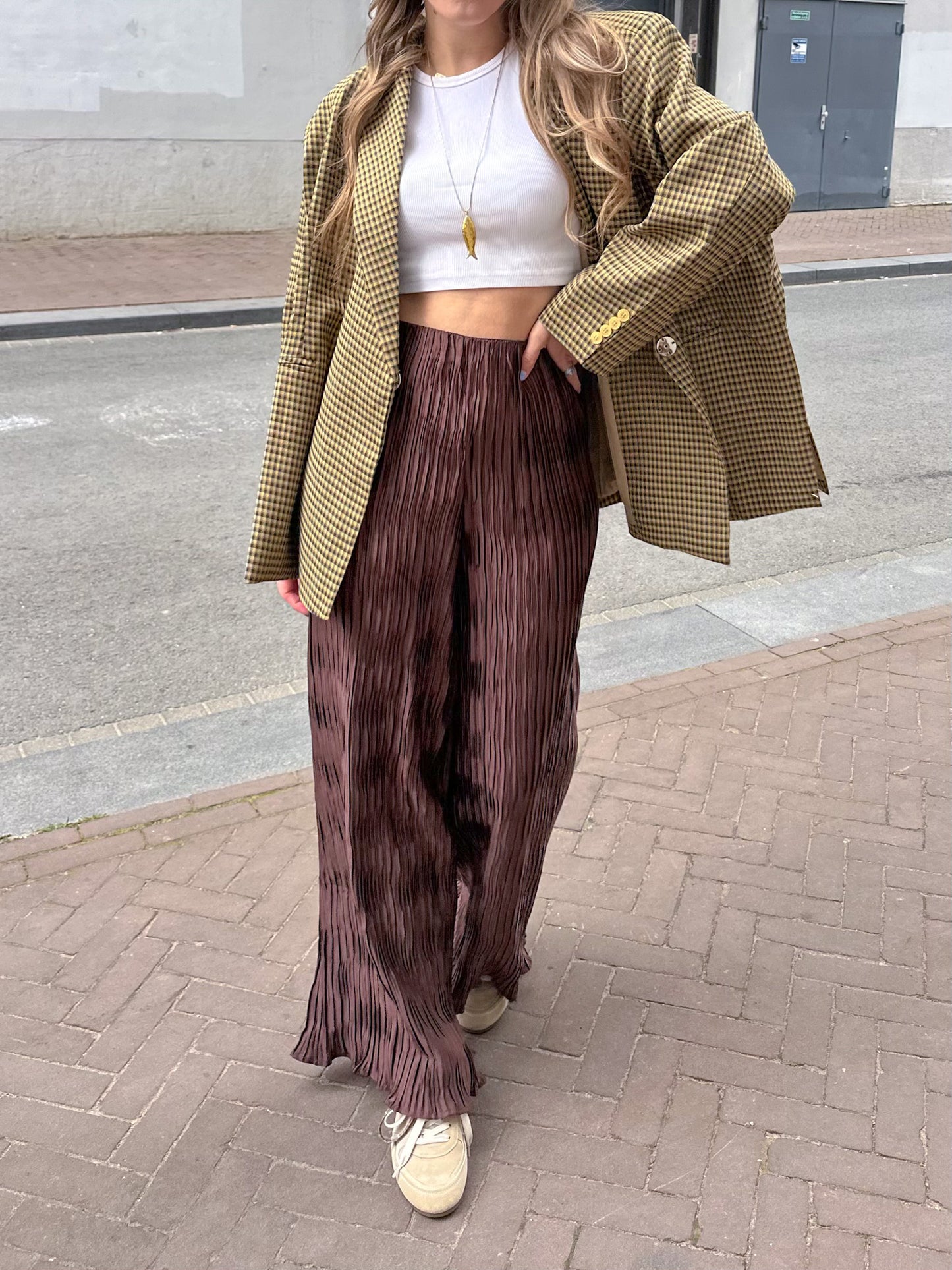 Liz wide leg pants brown