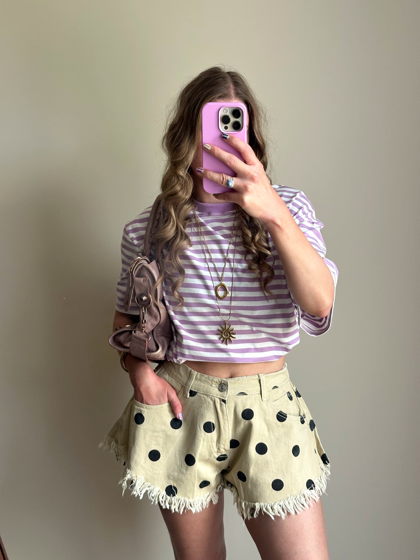 Loes t-shirt met strepen lila